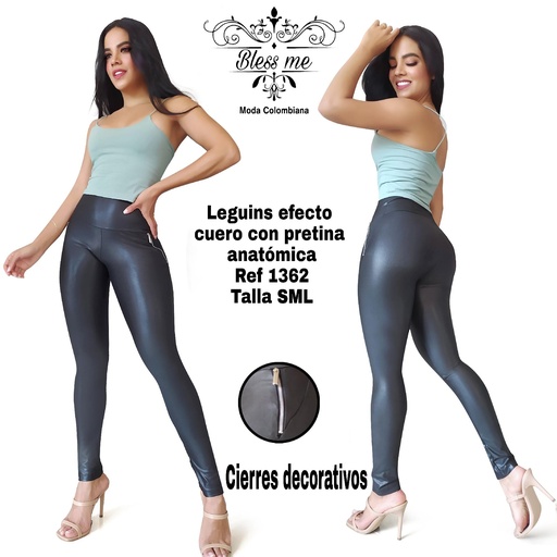 [Ref. 058 -BM1362] Leggings Colombianos Bless Me Marca: BLESS ME / Talla: L - XL / Color: Negro